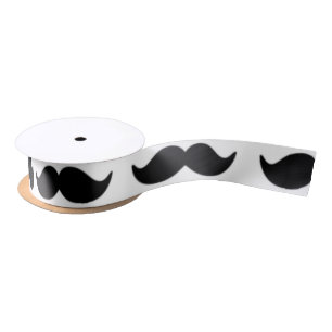 Ruban En Satin Motif noir et blanc 1 de moustache d'amusement