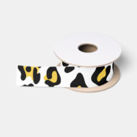 Motif noir jaune de poster de animal de léopard