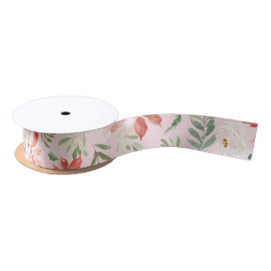 Ruban En Satin Motif pastel de noël des baies saintes