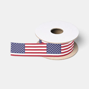 Ruban En Satin Motif patriotique de l'indépendance des Etats-Unis