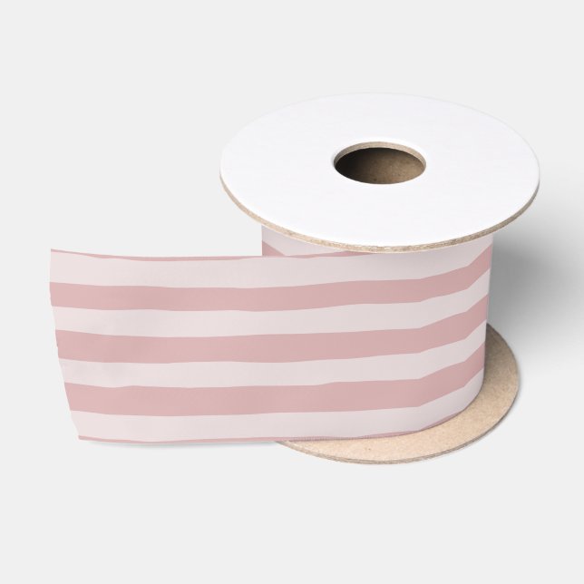 Ruban En Satin Motif rose en bande deux belles nuances de rose (Bobine)