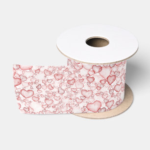 Ruban En Satin motif sans couture à l'aquarelle