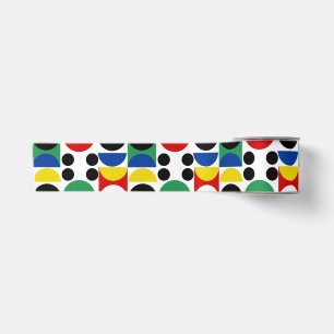 Ruban En Satin Motif scandinave du Bauhaus du milieu du siècle