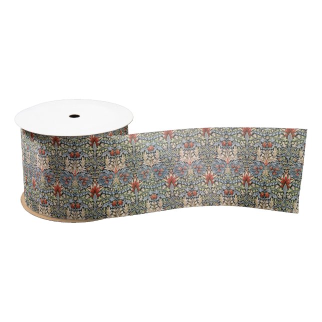 Ruban En Satin Motif Snakeshead (par William Morris) (Bobine)