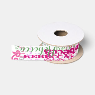 Ruban En Satin Motif sur toute la surface d'amusement de collage