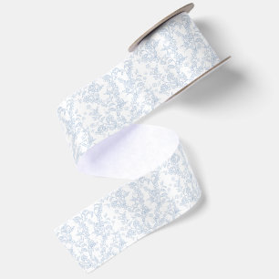 Ruban En Satin Motif traditionnel de Toile-De-Jouy Chinoiserie