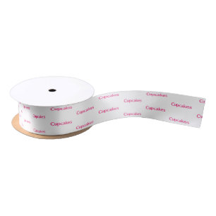 Ruban En Satin Mots de Cupcake Rose