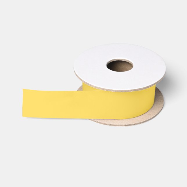 Ruban En Satin Moutarde solide Jaune / Or (Bobine)