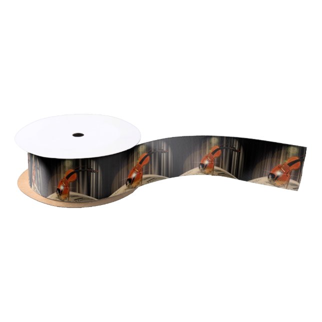 Ruban En Satin Musique Artsy de violon (Bobine)