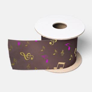 Ruban En Satin musique, note, clé, groupe, symbole, brillant, élé