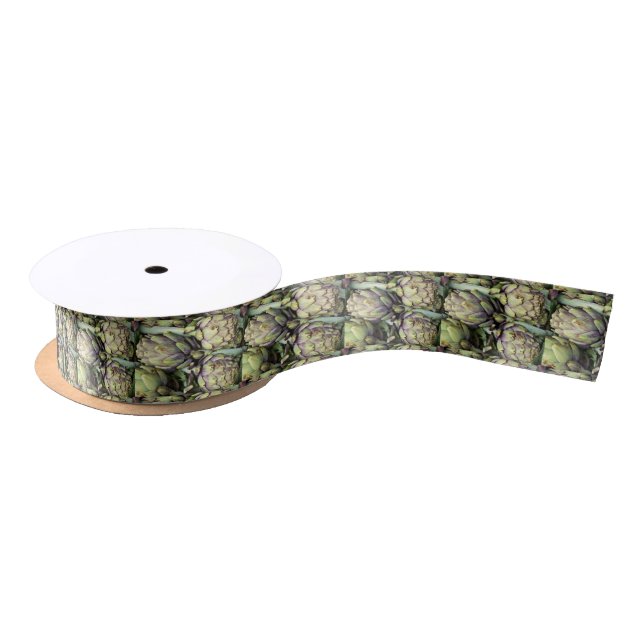 Ruban En Satin Natures mortes siciliennes avec des artichauts (Bobine)