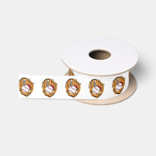 Ruban En Satin Noël Baseball Mitt et Ball