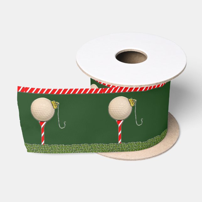 Ruban En Satin Noël de golf (Bobine)