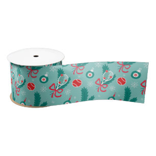 Ruban En Satin Noël de tennis vert minty