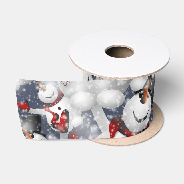 Ruban En Satin Noël des motoneiges (Bobine)