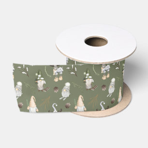 Ruban En Satin Noël Gnomes Woodland