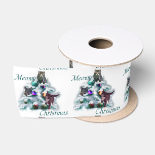 Ruban En Satin Noël Meowy