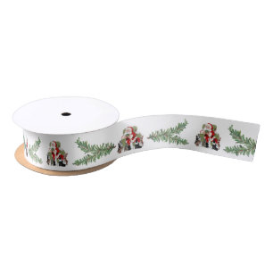 Ruban En Satin Noël Père Noël Lapin Lapin Lapin Amoureux migno