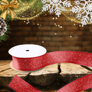 Ruban En Satin Noël rouge moderne