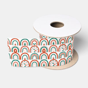 Ruban En Satin Noël scandinave mignon Festif Rainbow
