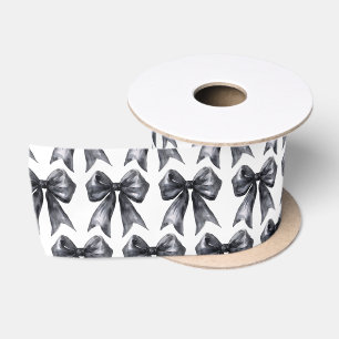 Ruban En Satin Nœud Papillon Coquette Noir