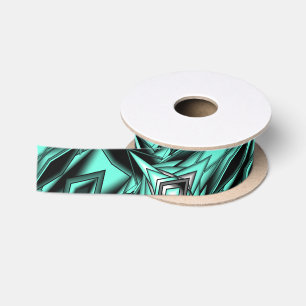 Ruban En Satin Noir Blanc Turquoise Ombre Art Abstrait moderne