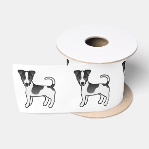Ruban En Satin Noir et blanc Manteau lisse Jack Russell Terrier C