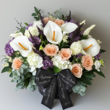 Nom d'honneur élégant lettrage mémorial noir