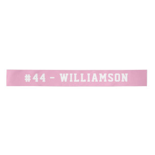 Ruban En Satin Nom et numéro personnalisés rose - Accueil