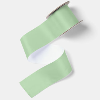 RUBAN EN SATIN NOM ET TEXTE PERSONNALISÉS VERT PÂLE
