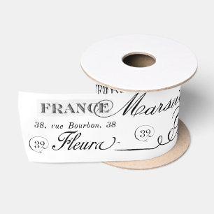 Ruban En Satin Noms Vintages des villes Paris Ephemera