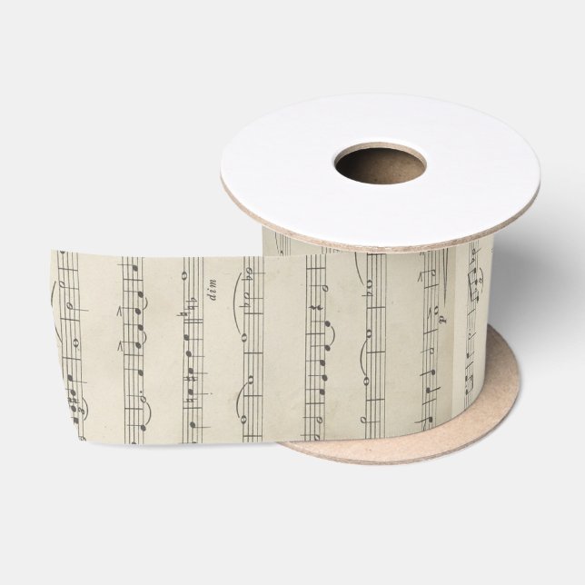 Ruban En Satin Note de musique vintage (Bobine)
