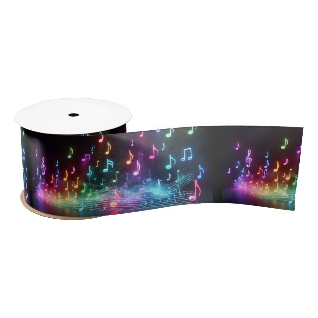 Ruban En Satin Notes musicales de Neon (Bobine)