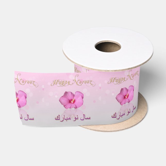 Ruban En Satin Nouvel An persan noble Hibiscus de Norooz (Bobine)