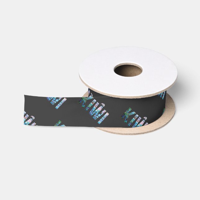 RUBAN EN SATIN NOUVELLE-ZÉLANDE KIWI SIMPLE PAUA (Bobine)
