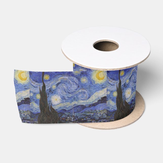 Ruban En Satin Nuit étoilée par Vincent Willem van Gogh (Bobine)