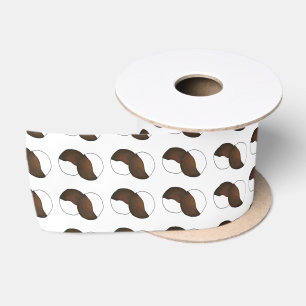 Ruban En Satin NYC Noir et blanc Cookie Cookies Foie Ruban