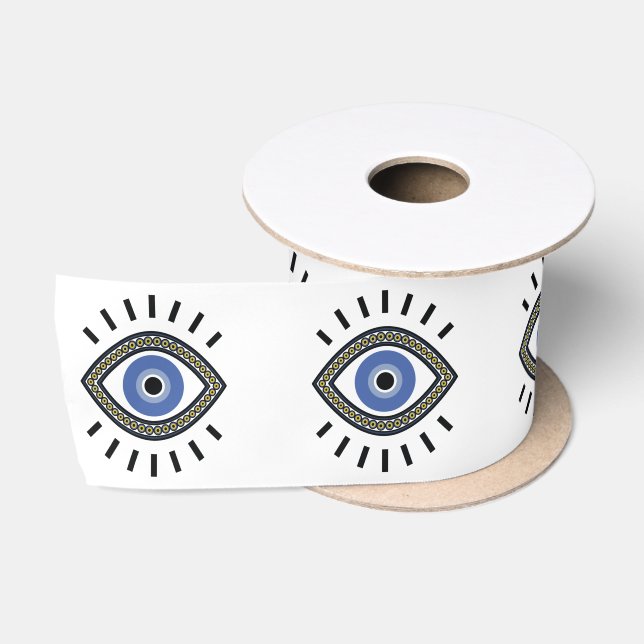 Ruban En Satin Oeil bleu amulet protection contre le mal (Bobine)