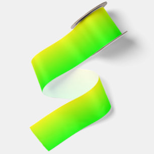 Ruban En Satin Ombre Citron Personnalisé