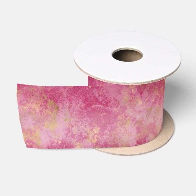 Ruban En Satin Ombre d'or cerisier de Bourgogne (Bobine)
