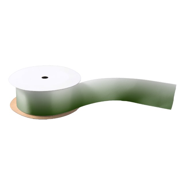 Ruban En Satin Ombre verte de la forêt (Bobine)