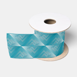 Ruban En Satin Opal Turquoise blanc