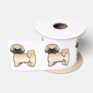 Ruban En Satin Or avec Masque Noir Chih Tzu Cute Dessin Chien