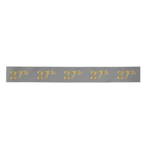 Ruban En Satin Or Imitation/Faux Or "27ème" Numéro d'événement (G