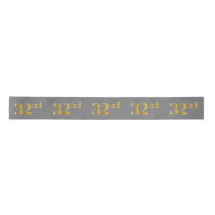 Ruban En Satin Or Imitation/Faux Or "32ème" Numéro d'événement (G
