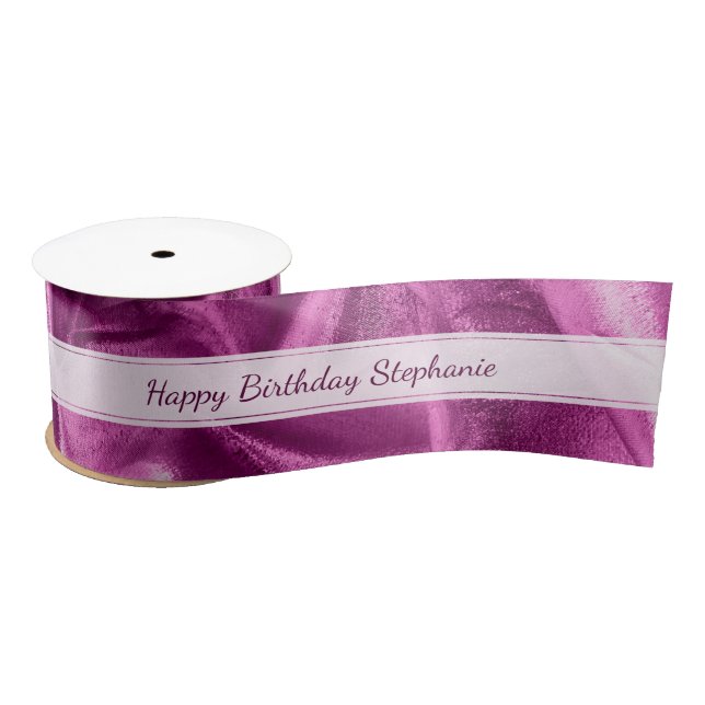 Ruban En Satin Or "joyeux anniversaire" ou toute occasion, (Bobine)