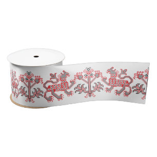 Ruban En Satin Ornement de lion de croix rouge national original