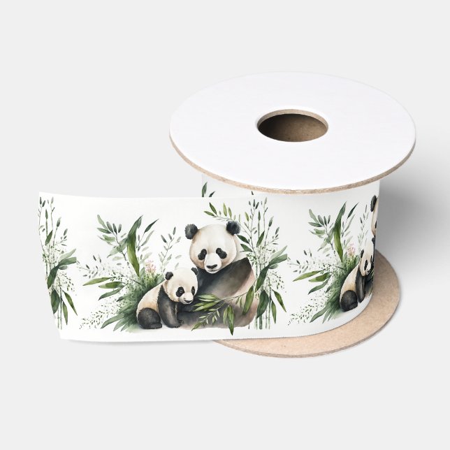 Ruban En Satin Ours De Panda Avec Cuisine (Bobine)