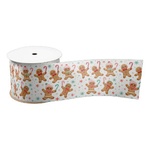 Ruban En Satin Pain d'épices de Noël Hommes tenant des Sucres de 