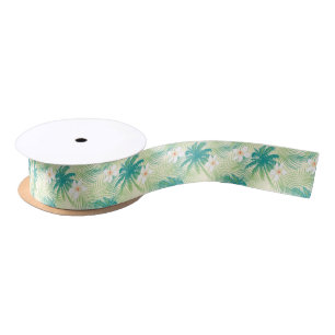 Ruban En Satin Palmiers tropicaux d'été